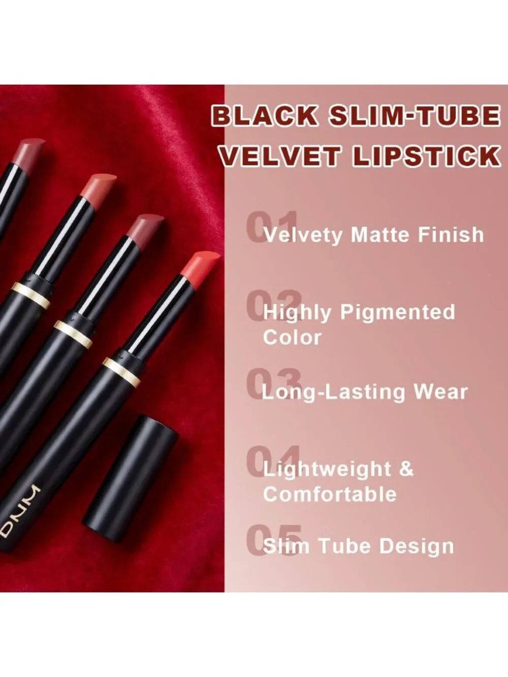 Women's 886# Warm Brown Long Lasting Waterproof Velvet Matte Stick Lipstick